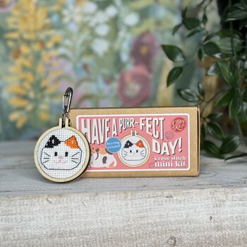 Have A Purr Fect Day! Mini Matchbox Cross Stitch Kit, 4 of 12