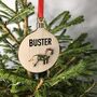 Personalised Wooden Dog Bauble Tree Decoration, thumbnail 2 of 3