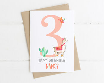 Personalised Children's Birthday Card Llamas, 4 of 9