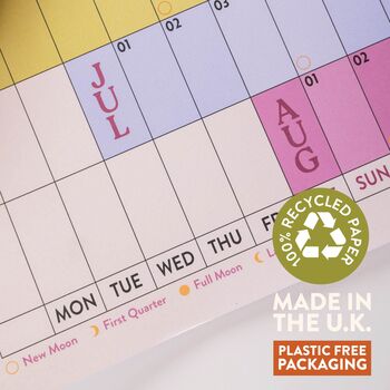 2026 2027 Large A1 Academic Year Wall Planner | Rainbow, 6 of 7