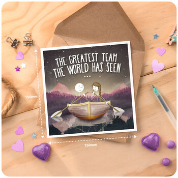 Greatest Team Cute Love Card Husband Wife Partner, 2 of 5