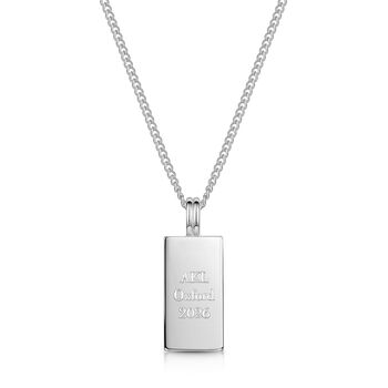 Ripple Men's Necklace 925 Solid Silver, 5 of 8