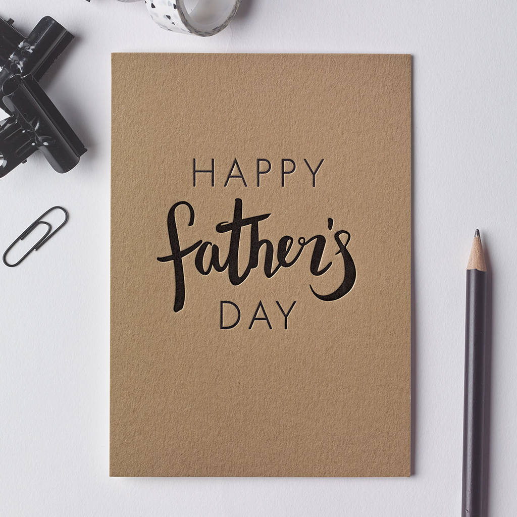 'Happy Fathers Day' Letterpress Card, 1 of 3
