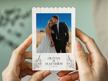 Personalised Wedding Photo Print Block For Couple, 10 of 10