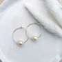 Mia Bridal Hoop And Pearl Earrings, thumbnail 1 of 2