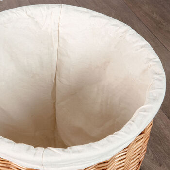 Large Round Laundry Basket With Lining, 4 of 6
