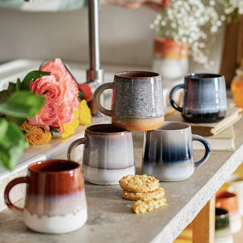 Mojave Stoneware Red Mug, 1 of 2