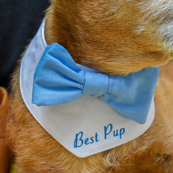 Personalised Dog Bow Tie Wedding Bandana, 5 of 12