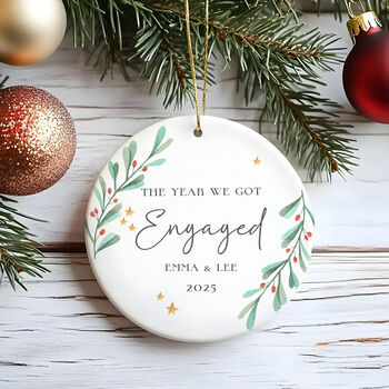 Engaged Couple Christmas Tree Decoration, 2 of 4