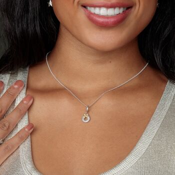 Sterling Silver Christmas Wreath Charm Necklace, 3 of 8