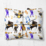 Music Jazz Band Wrapping Paper Roll Or Folded, thumbnail 1 of 3