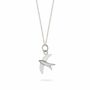 Swallow Charm Necklace Sterling Silver, thumbnail 2 of 7