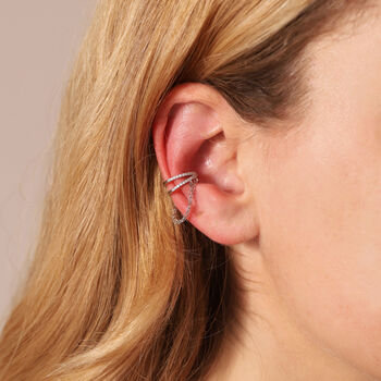 Double Chain Drop Ear Cuff, 2 of 2