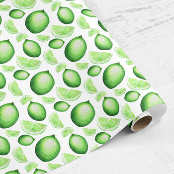 Limes Wrapping Paper Fruit, 3 of 3
