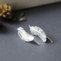 Sterling Silver Feather Ear Climbers, thumbnail 1 of 6