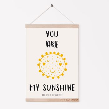 'You Are My Sunshine' Nursery Rhyme Print, 4 of 5