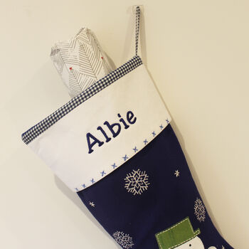 Personalised Snowman Christmas Stockings, 5 of 7