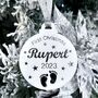 Personalised Baby's First Christmas Bauble, thumbnail 1 of 12