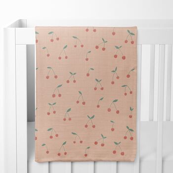 Cherries Print Illustrated Swaddle, 2 of 2