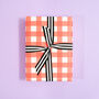 Luxury Gingham Wrap, Red And White, thumbnail 1 of 4
