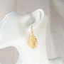 Gold Plated Palm Leaf Earrings, thumbnail 9 of 9