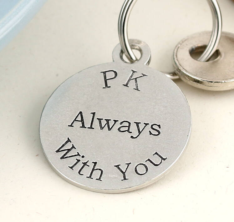Image of Always With You Round Pewter Keyring