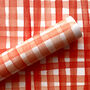 Gingham Recycled Wrapping Paper And Plantable Tag Set, thumbnail 1 of 8