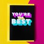 Rainbow Thank You Card | You're The Best, thumbnail 1 of 5