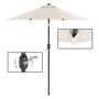 200 Cm Garden Parasol Sunshade Umbrella With Metal Pole, thumbnail 8 of 9