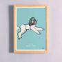 Poodle Personalised Fine Art Print, thumbnail 2 of 4