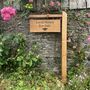 Engraved Hanging Oak Sign Post, thumbnail 2 of 12