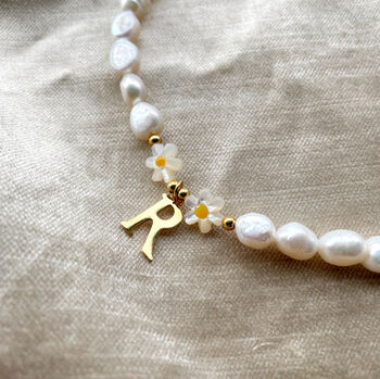 Freshwater Pearl And Daisy Personalised Necklace, 5 of 10