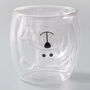 G Decor Funny Teddy Bear Double Walled Glass, thumbnail 4 of 5