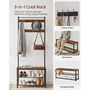 Vintage Hat Coat Rack Stand Organiser With Shoe Bench, thumbnail 2 of 11
