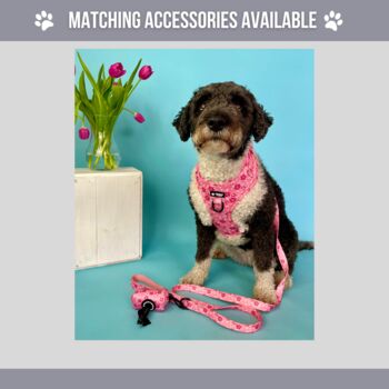 Pink Floral Dog Harness Set, 8 of 8