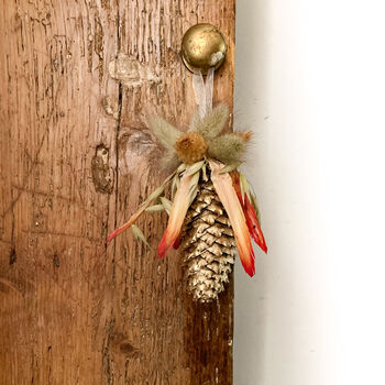 Christmas Ornament Gold Spruce Cone Set Of Three, 2 of 6