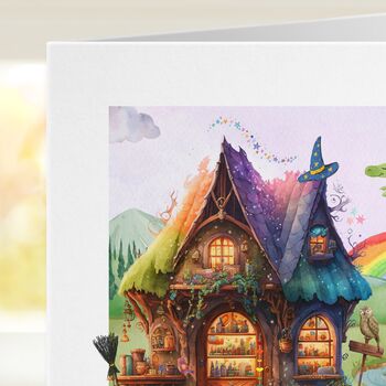 Birthday Card Magic Fairy House Personalised #B01, 2 of 8