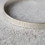 Personalised Sterling Silver Initials Or Date Bangle, thumbnail 6 of 6