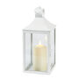 34cm Outdoor White Metal Tru Glow® Candle Lantern, thumbnail 2 of 2