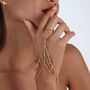 Drop Hand Chain In Gold Vermeil, thumbnail 1 of 7