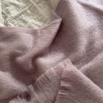 Albie Mohair Blanket Dusty Pink, 2 of 3