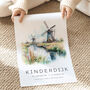 Netherlands Travel Print Of The Kinderdijk Windmill, thumbnail 4 of 7
