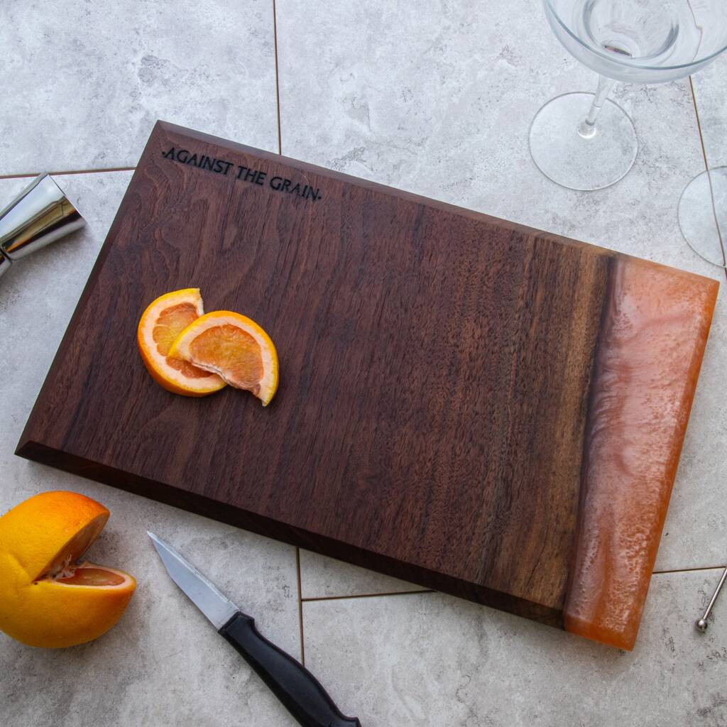 Wood And Resin Serving Platter By Against the grain