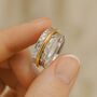 Personalised Sterling Silver And Brass Spinner Ring, thumbnail 1 of 9