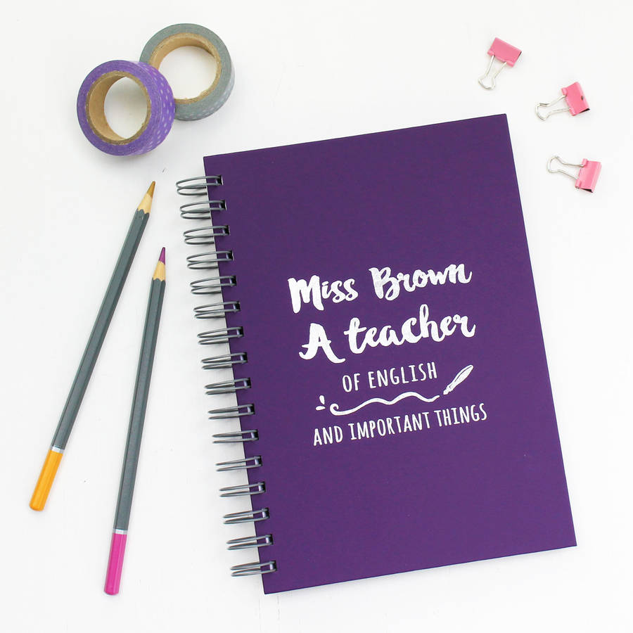 Personalised 'A Teacher' Foiled Notebook By Martha Brook ...