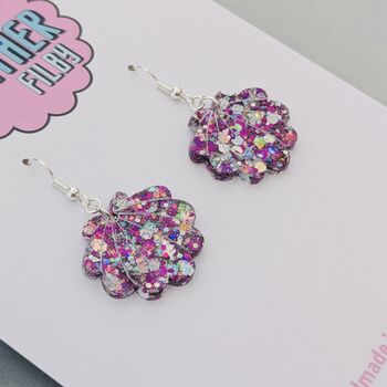 Sparkly Mini Shell Resin Earrings, 6 of 12