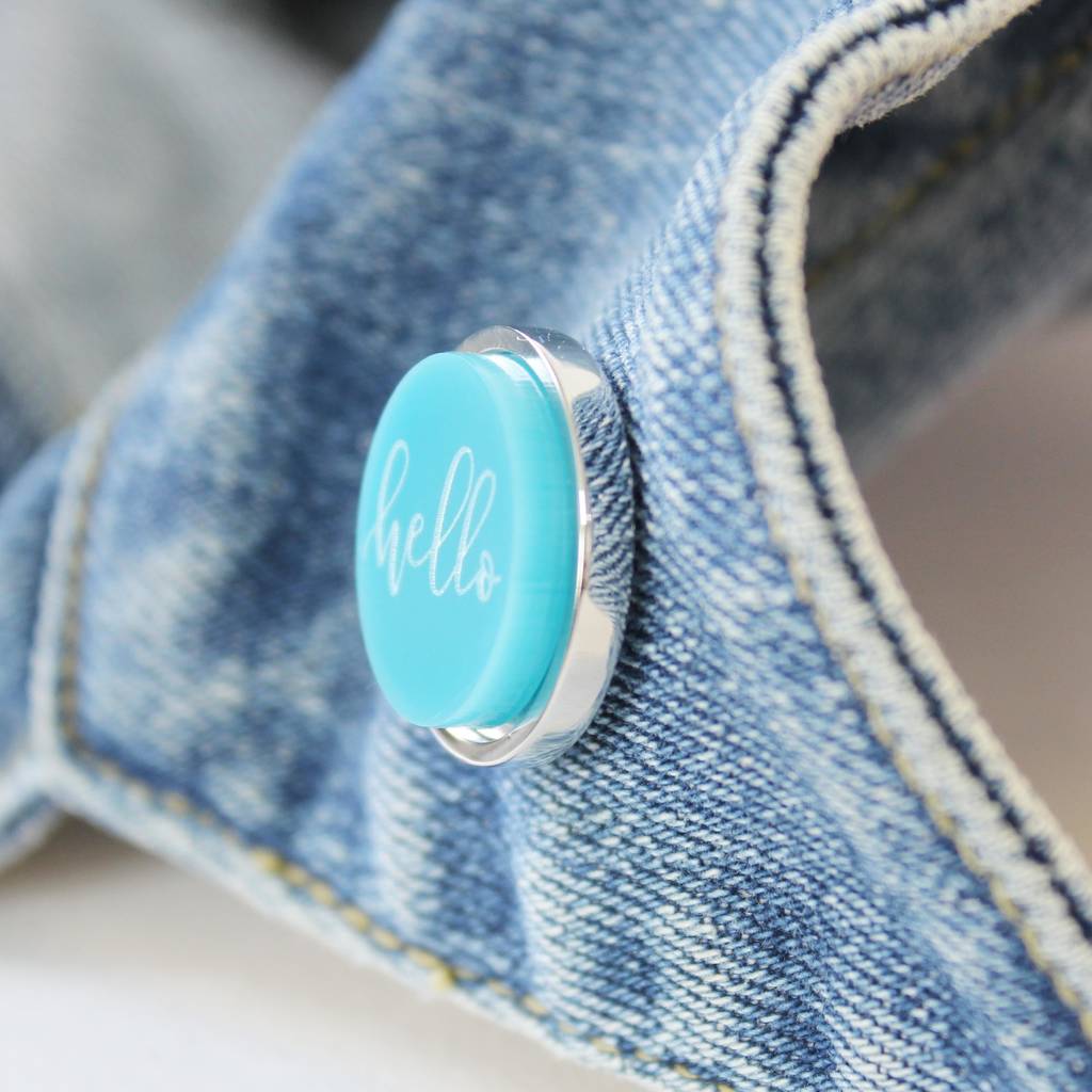 Luxury Lapel Pin, Hello By Rocket and Fox