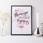 Flamingo Typographic Print, thumbnail 6 of 9