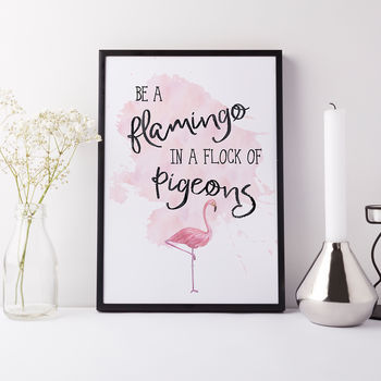 Flamingo Typographic Print, 6 of 9