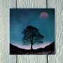 Sycamore Gap At Dusk Greetings Card, thumbnail 1 of 2